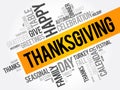 Thanksgiving word cloud collage, holiday concept background