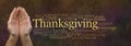 Thanksgiving Word Cloud Website Banner Royalty Free Stock Photo