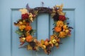 Thanksgiving Wreath Royalty Free Stock Photo