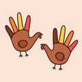 Thanksgivings hand turkey