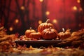 Thanksgivingthemed blog post header with fall Royalty Free Stock Photo