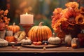 Thanksgivingthemed social media post with a Royalty Free Stock Photo
