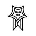 thankyou icon isolated on white background