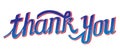 Thankyou type hand drawn lettering vector illustration