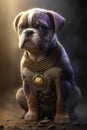 Thanos, if he was a puppy. Art illustration