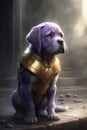 Thanos, if he was a puppy. Art illustration