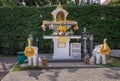 The Thao Maha Phrom Shrineis a shrine which houses a statue of Phra Phrom Four faced god Royalty Free Stock Photo