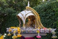 The Thao Maha Phrom Shrineis a shrine which houses a statue of Phra Phrom Four faced god Royalty Free Stock Photo