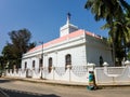 The ancient Zion Church in the old Danish settlement of Tranquebar inside the Royalty Free Stock Photo