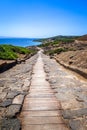 Tharros archaeological site and seascape, Sardinia Royalty Free Stock Photo