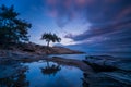 Thasos island, Greece in blue hour Royalty Free Stock Photo