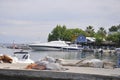 Thassos, August 21st: Boats in the Limenas Port from Thassos island in Greece