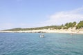 Thassos, August 21st: Boats on the Sea near Thassos island in Greece