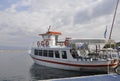 Thassos, August 21st: Cruise Ship in the Limenas Port from Thassos island in Greece