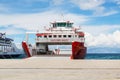 Thassos, Greece port view with ferry boats Royalty Free Stock Photo