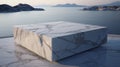 Thassos Marble Cube By The Water