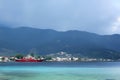 Thassos and ship Royalty Free Stock Photo