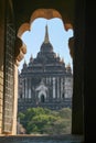 Thatbyinnyu temple at the archaeological site of Bagan Royalty Free Stock Photo