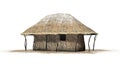 Thatch hut - on white background