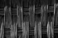 Thatch Wall - Black & White Monotone