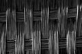 Thatch Wall - Black & White Monotone Royalty Free Stock Photo