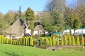 Thatched cottage and Garden in Cockington, Devon Royalty Free Stock Photo