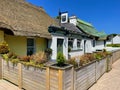 Traditional Irish Thatched Cottages, Bettystown, County Meath Royalty Free Stock Photo