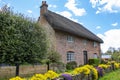 Thatched cottage during Summer in England. Royalty Free Stock Photo