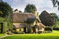 A thatched cottage in the village of Selworthy in Somerset