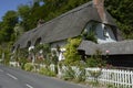 Thatched cottage at Wherwell. Hampshire. England Royalty Free Stock Photo