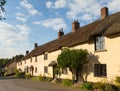 Thatched cottages in Broadhembury village East Devon England uk in the Blackdown Hills