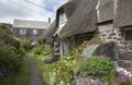 Thatched cottages at Cadgwith Cove, Cornwall, England Royalty Free Stock Photo