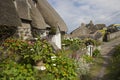 Thatched cottages at Cadgwith Cove, Cornwall, England Royalty Free Stock Photo