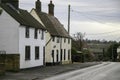 Thatched Cottages in English village in Cambridgeshire