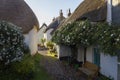 Thatched cottages at Inner Hope, Hope Cove, Devon, England Royalty Free Stock Photo