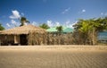 Thatched roof buiilding corn island nicaragua