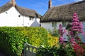 Thatched roof cottage. Cornwall, England, UK Royalty Free Stock Photo