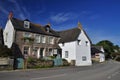 Thatched roof cottage. Cornwall, England, UK Royalty Free Stock Photo