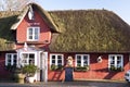 Thatched Roof House on Amrum Royalty Free Stock Photo