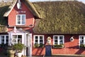 Thatched Roof House on Amrum Royalty Free Stock Photo