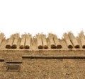 Thatched Roof on white background Royalty Free Stock Photo