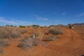 Thatched roof house at the Namib Naukluft National Park Royalty Free Stock Photo