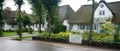 Thatched-roof Houses on Foehr Island Royalty Free Stock Photo