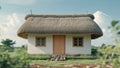 Thatched Roof Hut Primitive Dwelling Rural Structure Royalty Free Stock Photo