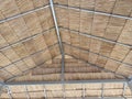 Thatched roof of the straw show background Royalty Free Stock Photo