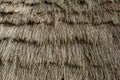 Thatched roof texture of old colonist's house at Madeira island. Royalty Free Stock Photo