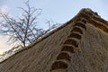 Thatched roof, of a wine press house Royalty Free Stock Photo