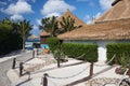 Thatched Roofs in Aruba Royalty Free Stock Photo