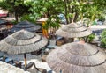 Thatched Roofs on Patio Royalty Free Stock Photo