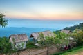 Thatched sheds landscape on mountain